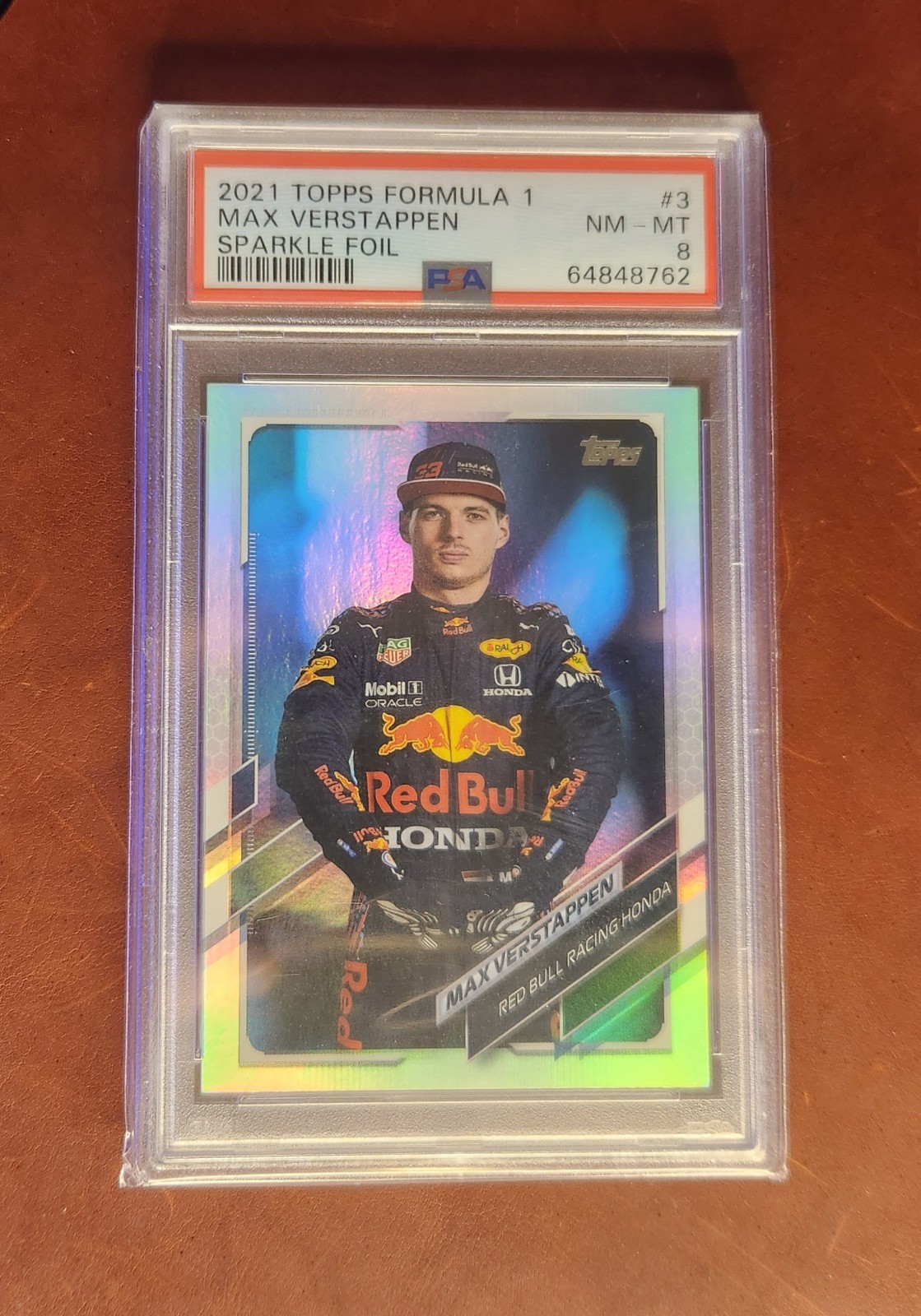 2021 Formula 1 Topps Chrome Max Verstappen #3 Portrait Refractor PSA 9 F1