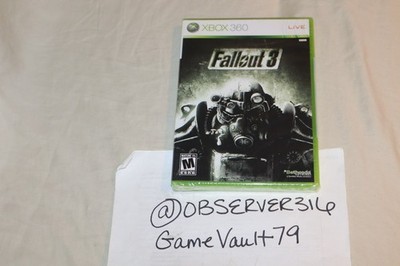 Fallout 3 (Microsoft Xbox 360) NEW SEALED 1ST PRINT DO NOT SELL BEFORE *READ*