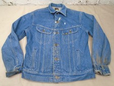 VTG Lee Denim Jacket Womens 20 Blue Trucker Made in USA 80s Union Made 153438