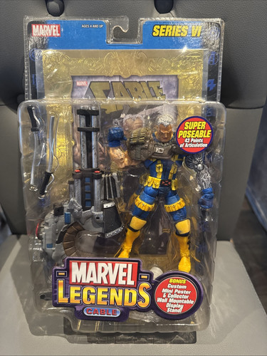 Variante de póster de lámina dorada Toybiz 2004 serie 6 cable Marvel Legends - Imagen 1 de 13