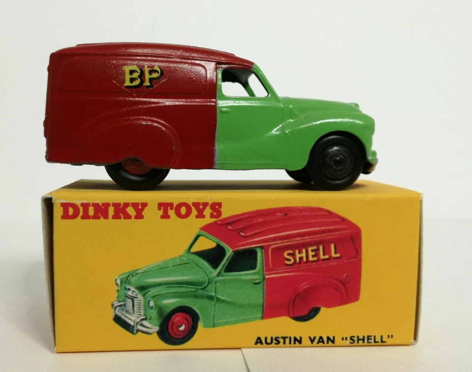 B12 1:43 DINKY TOYS 470 AUSTIN VAN SHELL / BP CASI COMO NUEVO Foto 2 de 4