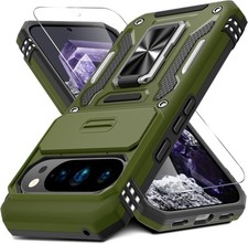 Olive Green Military Grade Shockproof Case for Google Pixel 10 Pro XL with Kicks