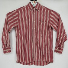 Lacoste Shirt Mens 30 Small Button Down Striped Long Sleeve Casual FLAWS