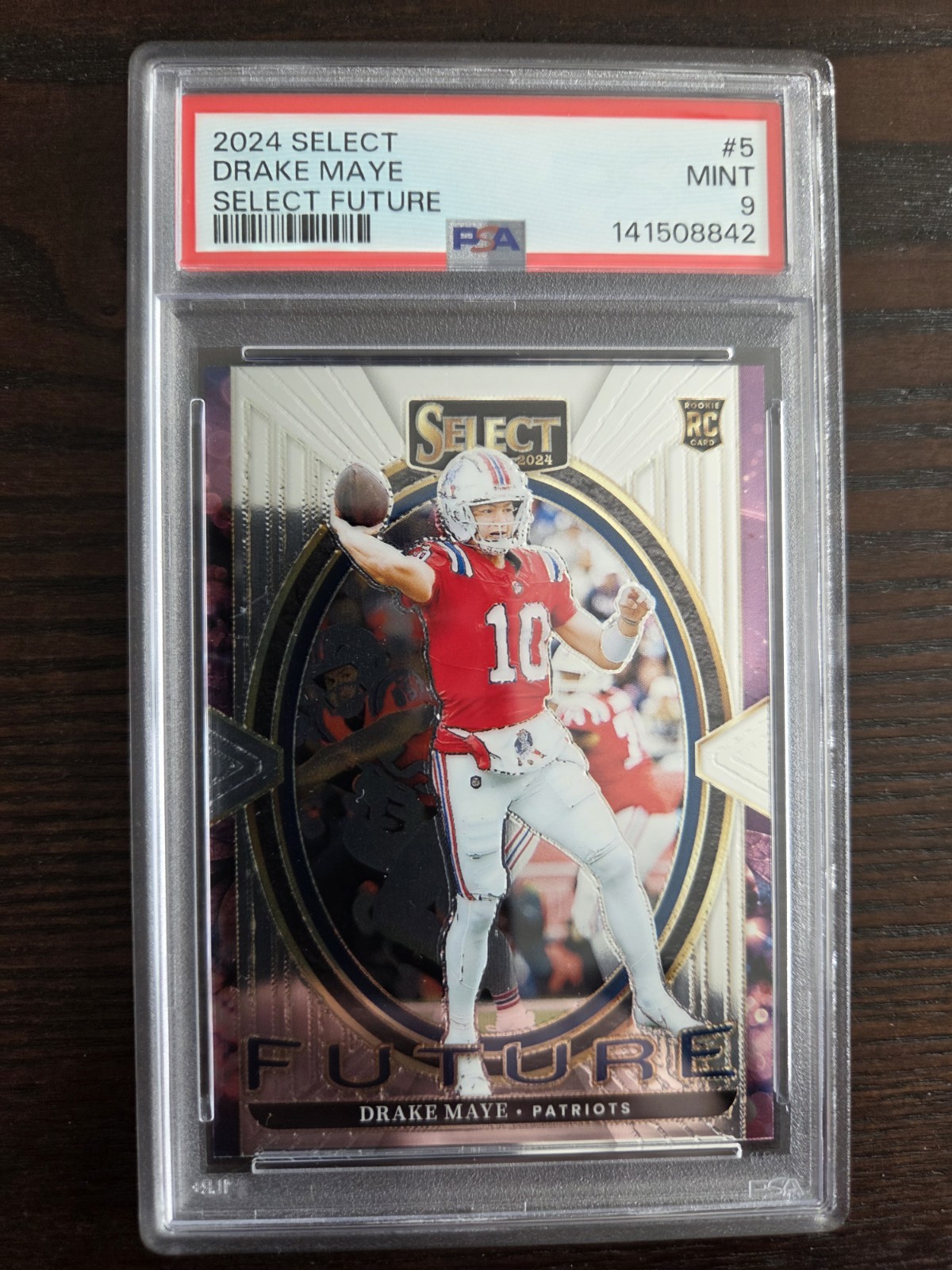 Drake Maye 2024 Panini Select #5 Select Future Rookie PSA 9 Mint Patriots