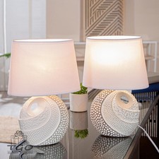 Gilde Lampe Tischleuchte rund '' Nikiti“ aus Keramik-58257