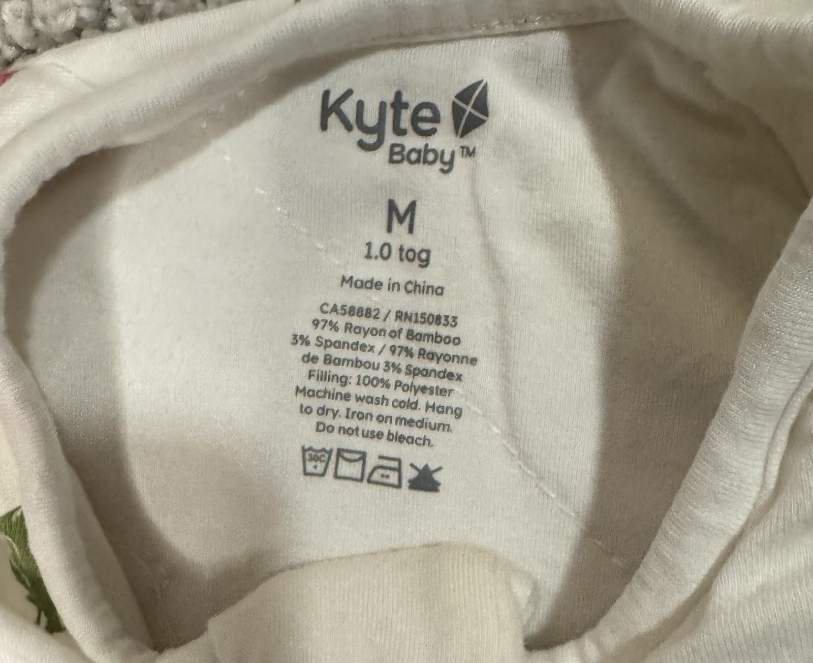 KYTE BABY Long Sleeve Sleep Bag Walker Cloud Poppies Print | M | 1.0 TOG Bamboo