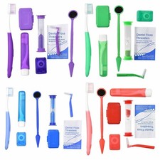 Dental Orthodontic Brush Ties Mirror Toothbrush Brush Floss Braces Care Kit