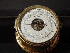 Vintage Aneroid Barometer Royal Mariner Schatz In Brass And Glass Germany