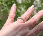 Diamond Wedding or Stack Band Sterling Silver 925 Vintage Milgrain Sz 7 — photo 8