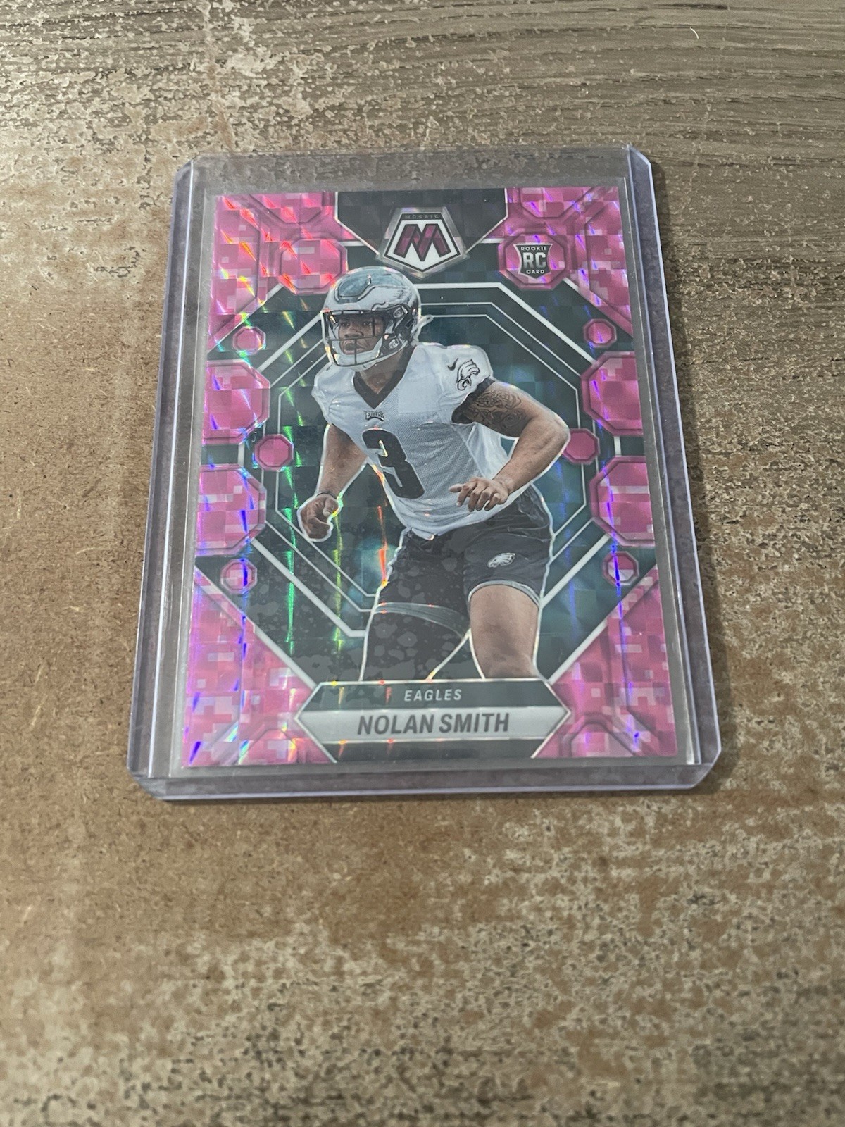 2023 Panini Mosaic Pink Camo Nolan Smith RC Philadelphia Eagles #353