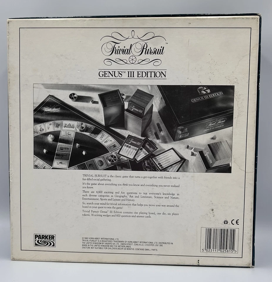 Trivial Pursuit Master Board Game Genus 3 Edition Complete  - Image 2 of 4