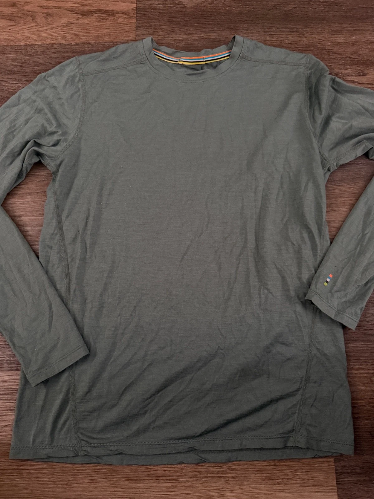 Smartwool Merino 150 wool base layer shirt men's size S small long sleeve green