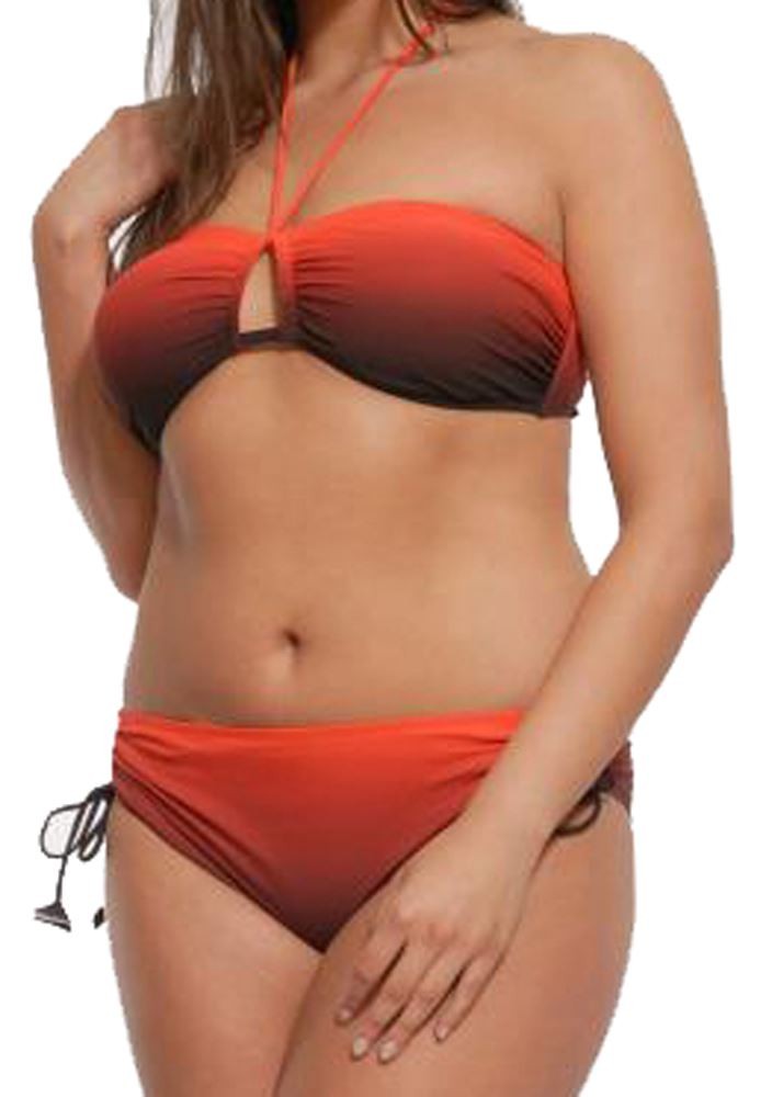 Triumph Alluring Sensation Non Wired Bandeau Padded Bikini Set Orange 32C