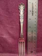 Gorham Sterling BUTTERCUP FORK 7" 44 grams   No Mono old mark