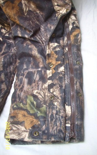 MENS CABELAS INSULATED COVERALLS CAMO MOSSY OAK BREAKUP SZ M DRY PLUS HUNTING - Picture 9 of 13