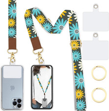 Phone Lanyard Wrist Strap Crossbody Adjustable, Cell Phone Lanyard for Around Th