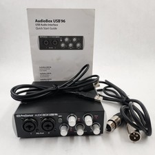 PreSonus AudioBox 96 USB Audio Recording Interface Black W/ Mic Cord USB Cord