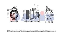 KOMPRESSOR KLIMAANLAGE AKS DASIS 851657N FÜR AUDI KLIMA KOMPRESSOR