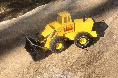 Vintage Mighty Tonka Toys Yellow Metal Turbo Diesel Loader XMB-975 Steel Toy