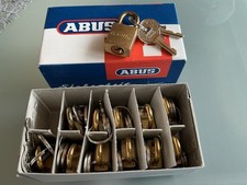 12 Stück  ABUS Vorhängeschloss Messing Hangschloß 45/15