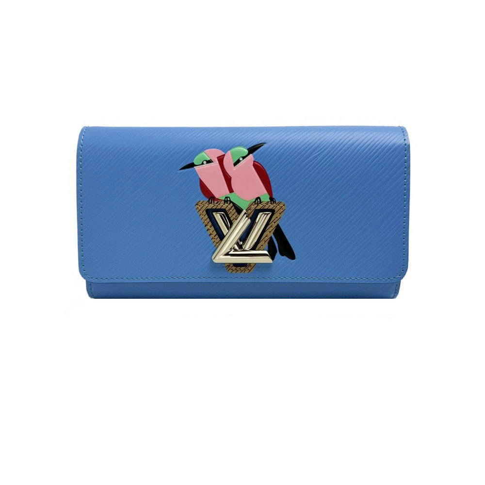 Louis Vuitton Porte-Documents Voyage Epi Blue M62330 Zip Long Used