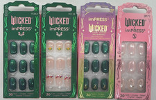 4PK Kiss Wicked x imPRESS Nail Set ~ No Repeats ~ Short Length ~ FAST SHIP