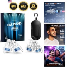 High Fidelity Concert Ear Plugs, Noise Cancelling Silicone Ear Plugs 2 Pairs ...
