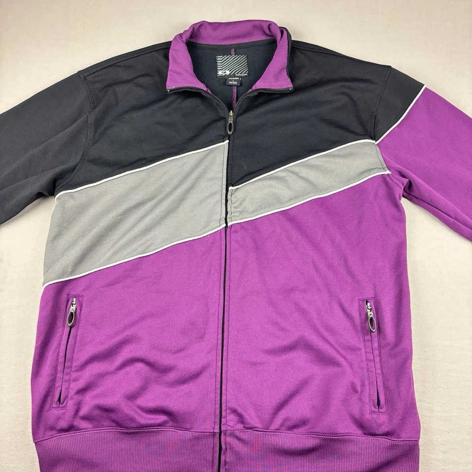 Chaqueta OAKLEY Cremallera Completa 2009 Master Track Púrpura y Negra Para Hombre Talla Grande” Foto 2 de 4