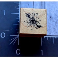 PSX Designs Single Flower A099 1992 Rubber Stamp Wood H102
