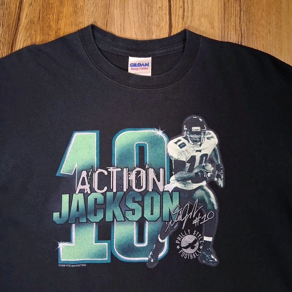Camiseta De Colección Y2K Philadelphia Eagles Desean Jackson Juvenil XL Negra 2009 NFL  Foto 4 de 4