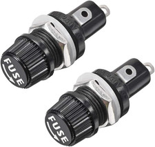 Screw Cap Panel Mounted 5X20Mm Fuse Holder AC 125V/15A 250V/10A 2Pcs
