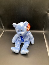 Ty Beanie Babies 1999 Holiday Teddy Bear Plush Toy - Blue.