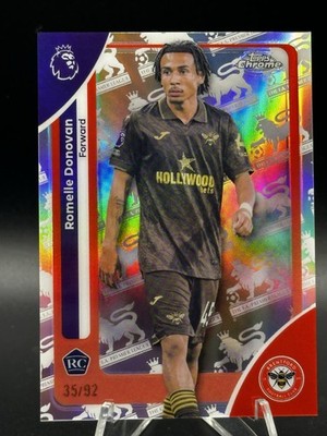 2026 TOPPS CHROME PREMIER LEAGUE ROMELLE DONOVAN RC SSP LOGO REF /92 BRENTFORD