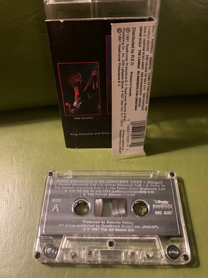 King Diamond- In Concert Cassette Tape 1987 Abigail, Roadrunner VG+ - Image 2 of 2