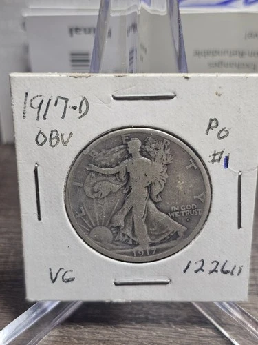 1917 WALKING LIBERTY SILVER HALF DOLLAR VG (1)