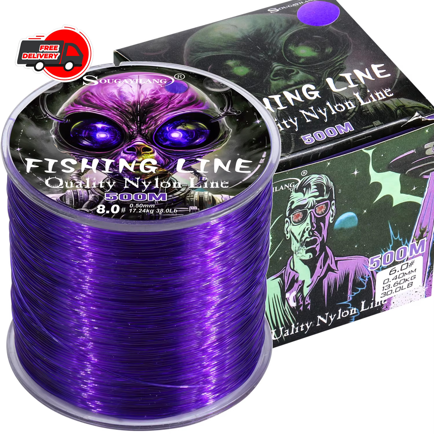 Sougayilang 500m Nylon Fishing Line Max Drag 7-38LB Super St