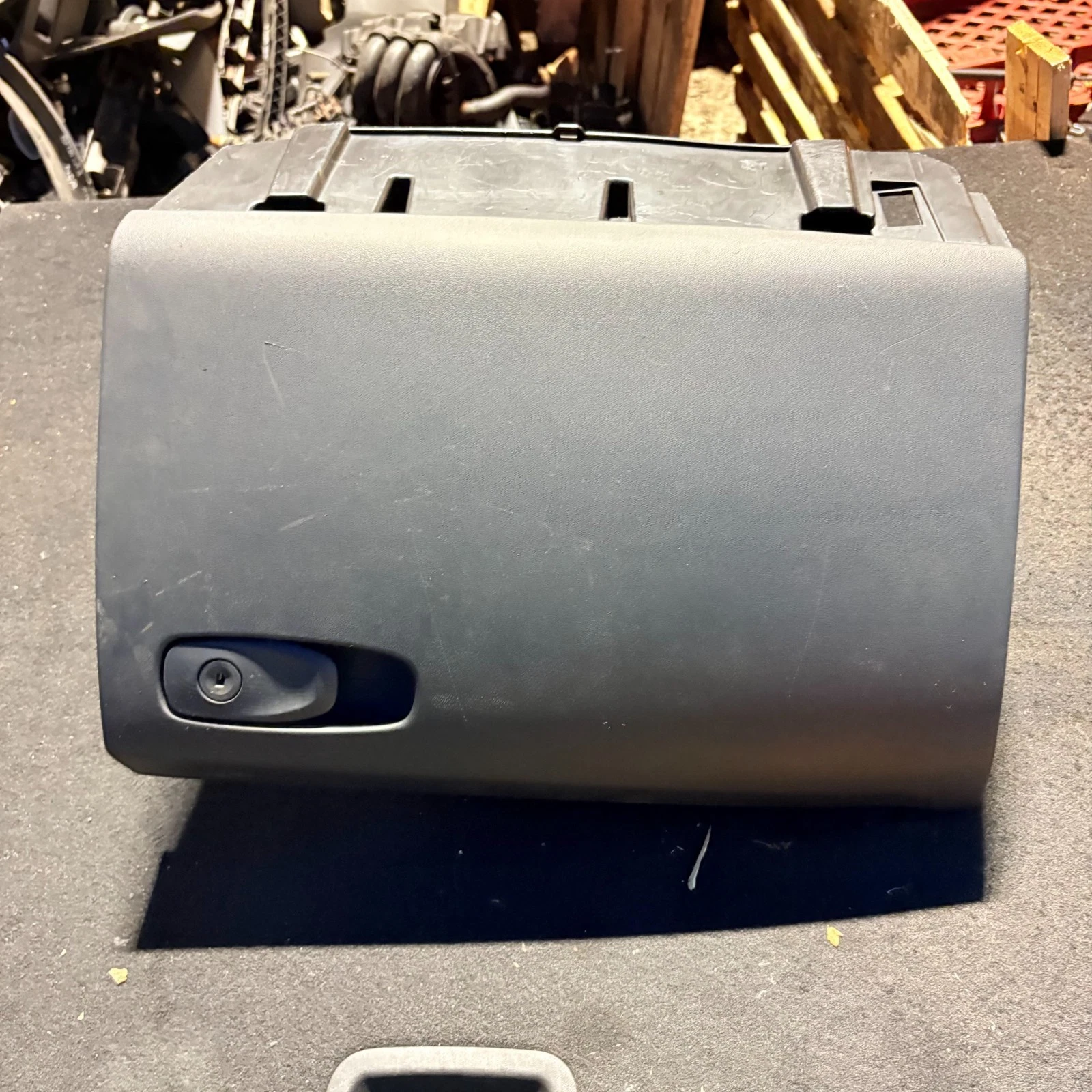 Actual Volvo V40 RHD charcoal glove box compartment