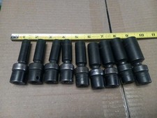 Sk Tools 38 Drive 9pc Metric 6pt Deep Swivel Impact Sockets 10-19mm No 18mm