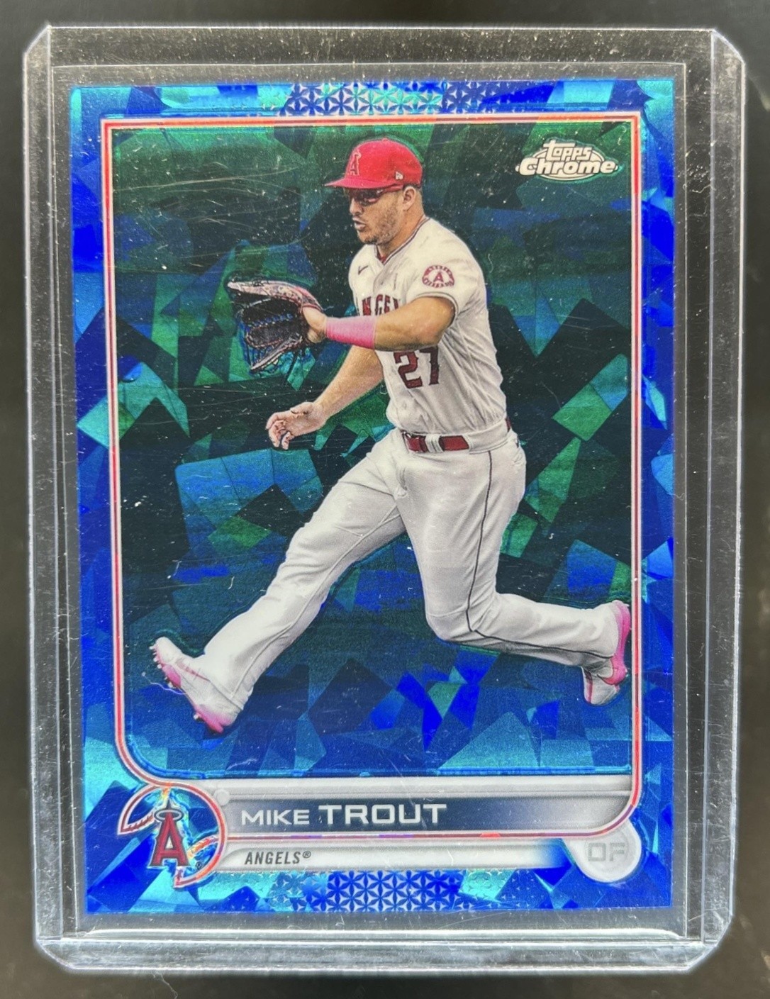 2022 Topps Chrome Sapphire Mike Trout #27 Angels