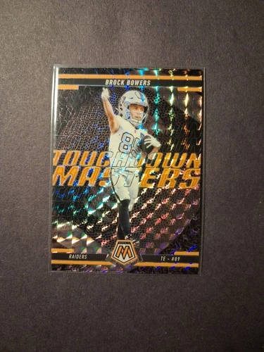 2025 Panini Mosaic - Touchdown Masters Brock Bowers #2 Orange Mosaic Prizm