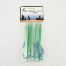 Liberty Mountain Aluminum Tent Pegs Stakes 6.7" Pack of 6 Green