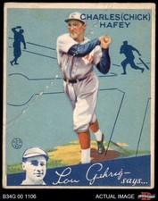 1934 Goudey #34 Chick Hafey Reds HOF 1.5 - FAIR