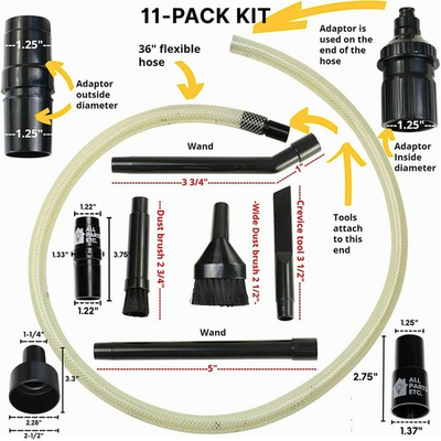 #ad Small Mini Micro Tool Kit for Shop Vac Wet Dry Vacuums using 1 1 4quot; Attachments $19.99