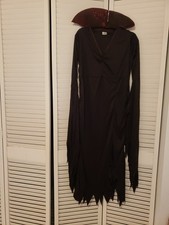 Halloween Witch Sorceress Elvira Pullover Costume Vampire Women's Size Medium