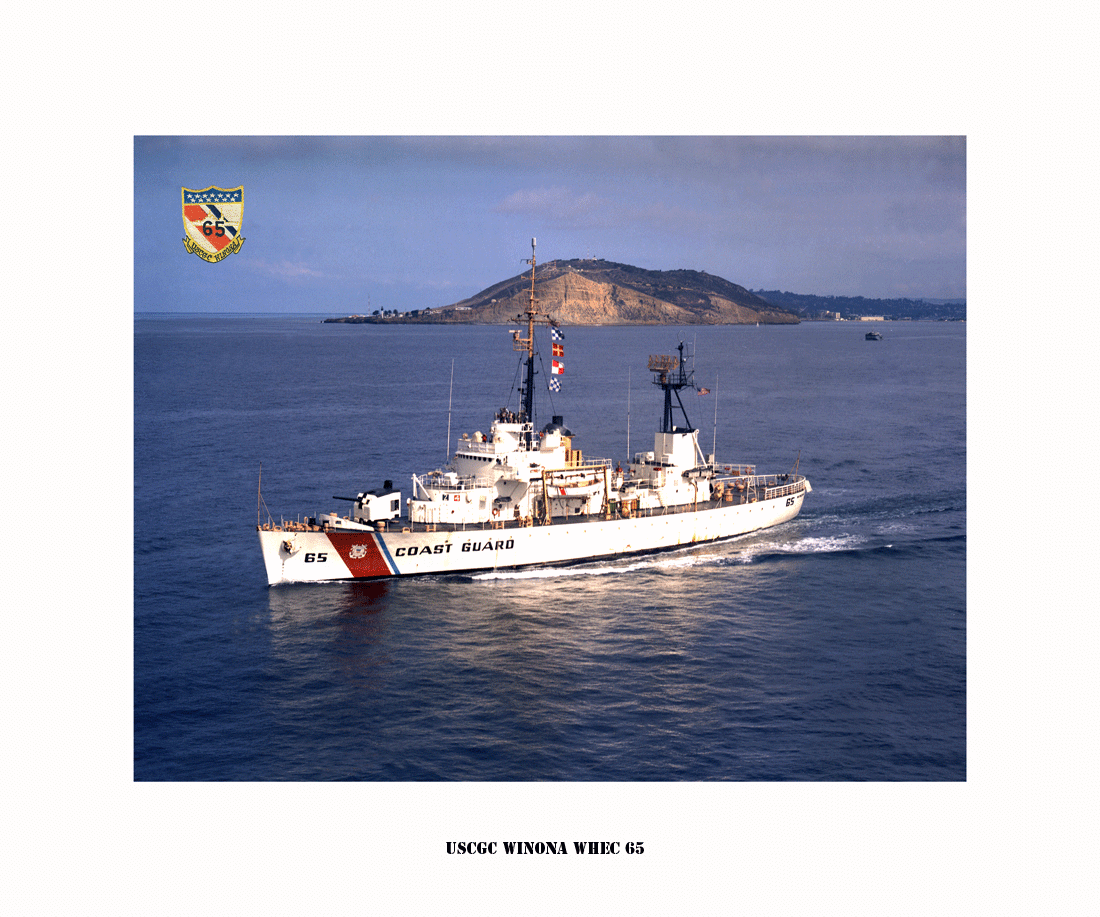 USCGC WINONA WHEC 65 ---USCG, United States Coast Guard Ship Photo Print USCGC WINONA WHEC 65 ---USCG, United States Coast Guard Ship Photo Print