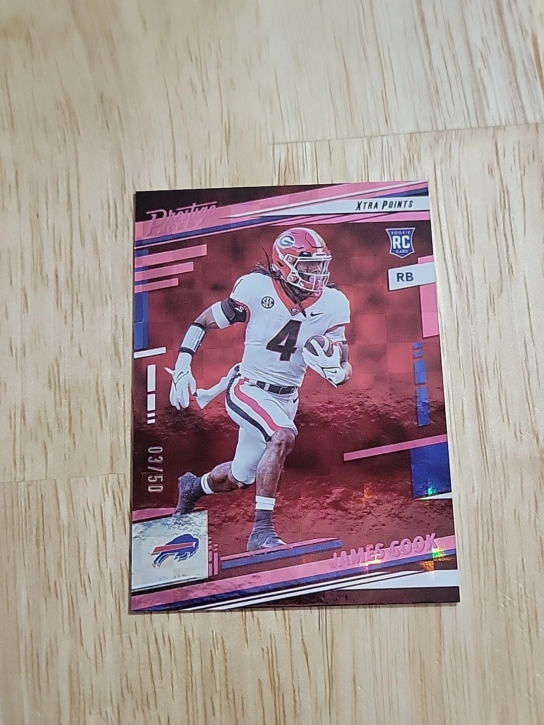 James Cook Panini Prestige #347 Pink Xtra Points Premium-Signature