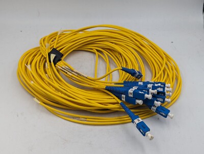 Lot of 12, Corning 2 Meter 2M SC Simplex Single Mode Fiber Optic Optical Cable