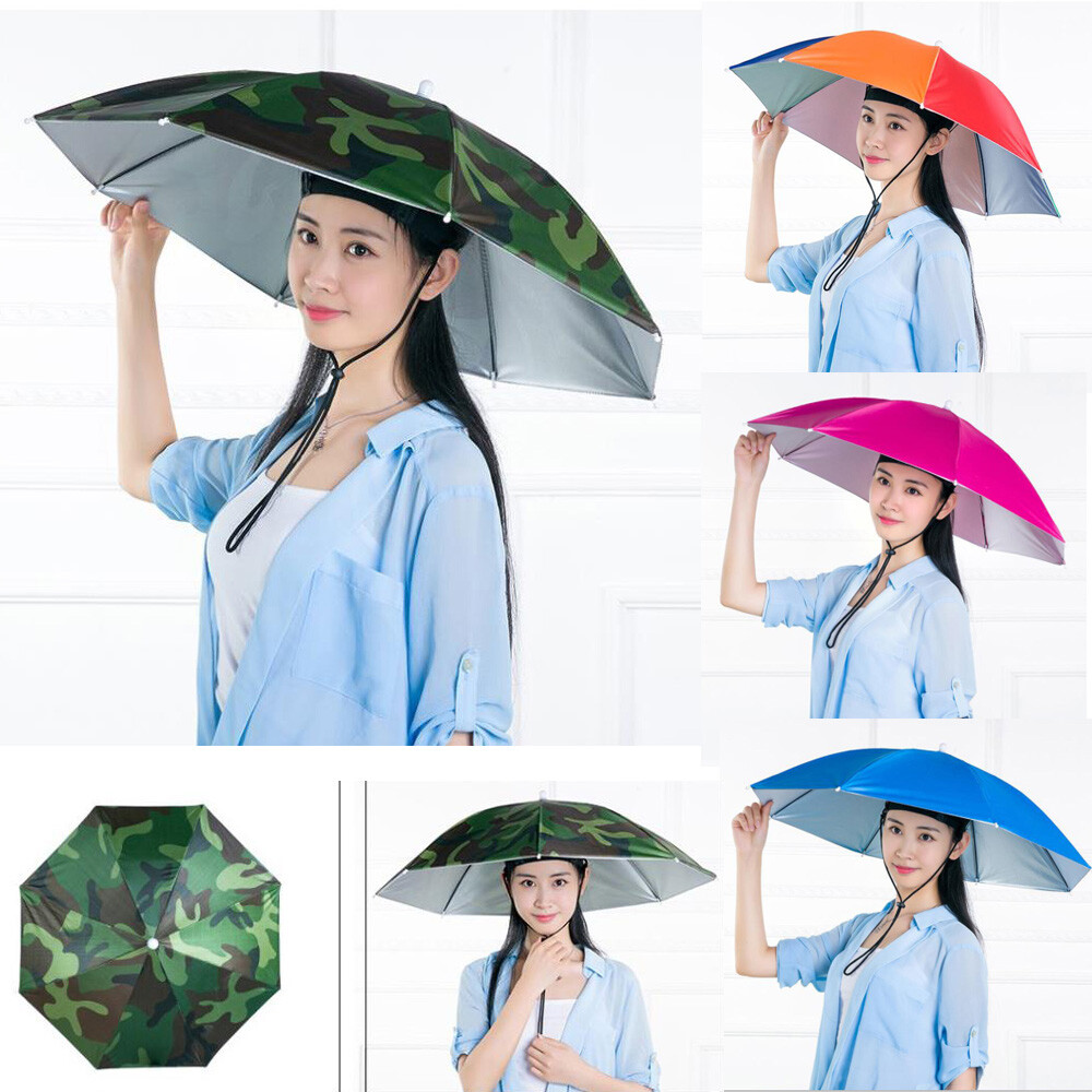 camo umbrella hat