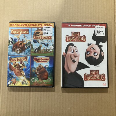 NEW SEALED DVD LOT: Open Season 1 2 3 & Scared Silly / Hotel Transylvania 1 & 2