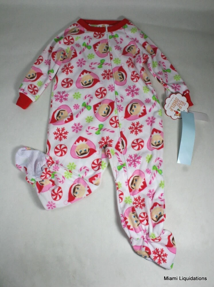Elf on the Shelf Toddler Pajamas Target 5T White Red Pink Holiday